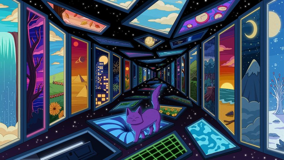 Purrple Cat Multiverse 2 video artwork